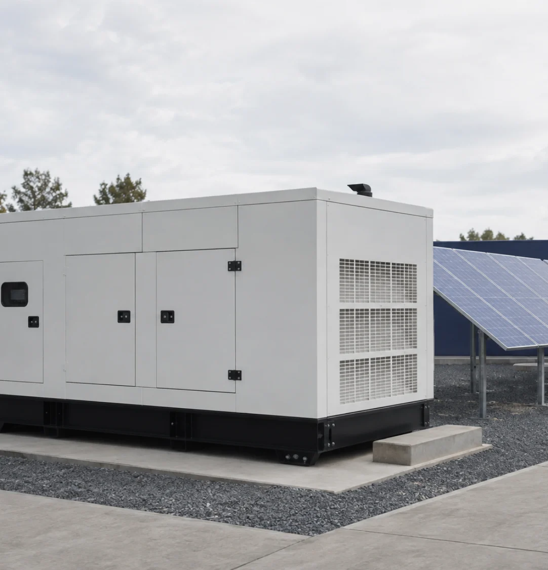 Commercial generator and solar panel equipment