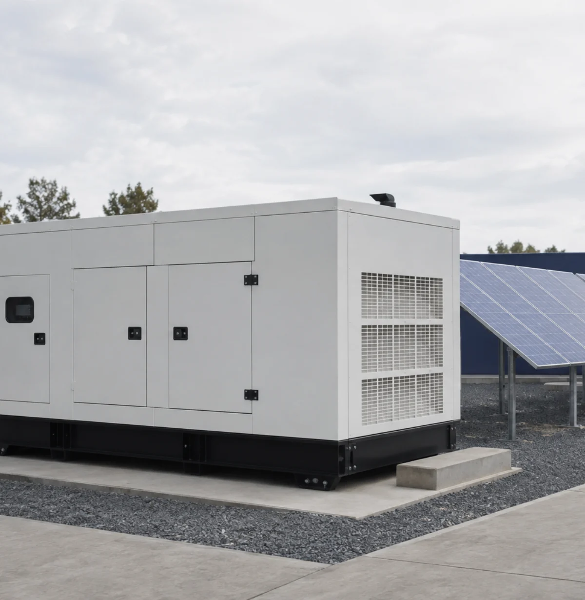 Commercial generator and solar panel equipment