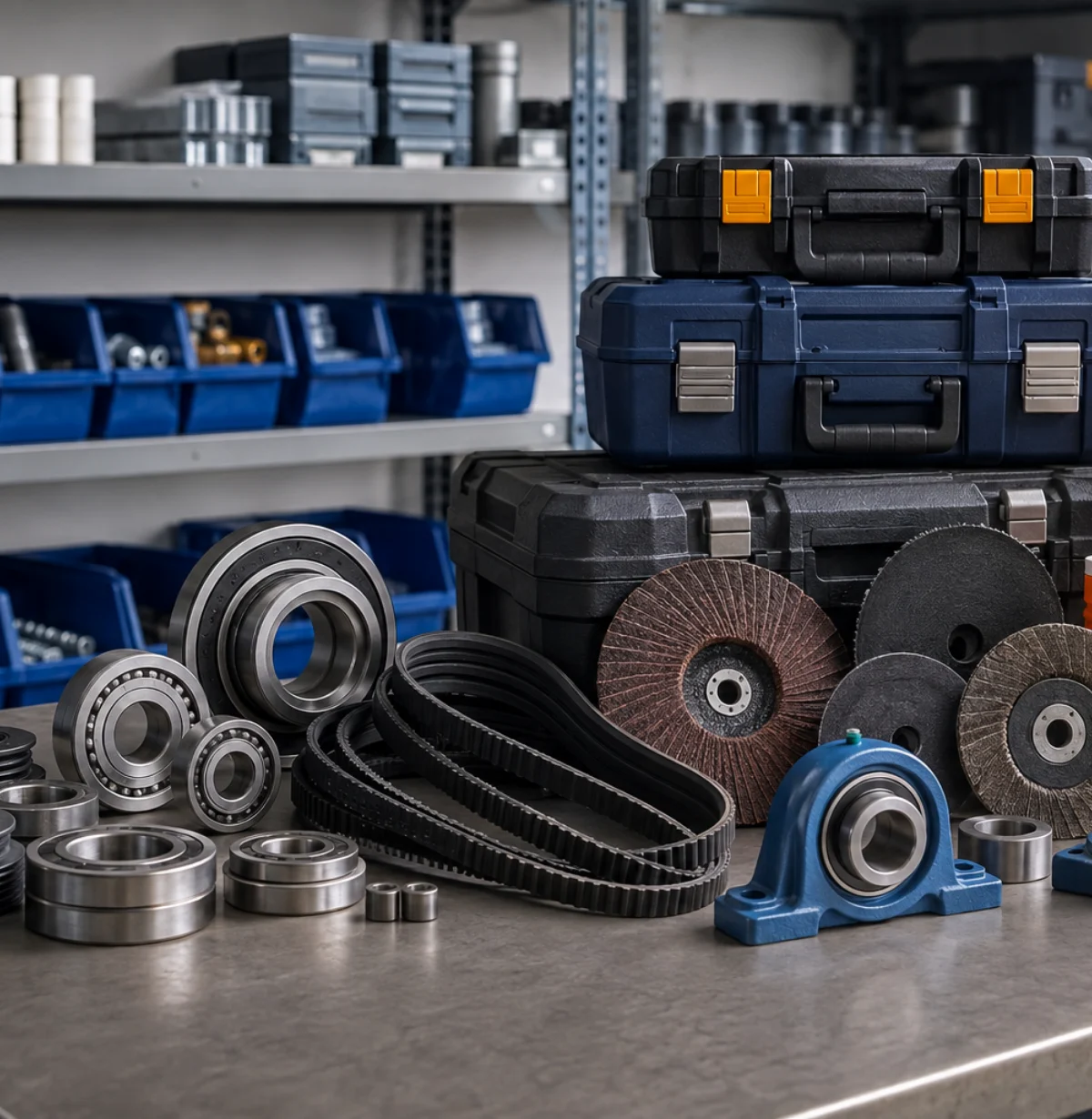 Industrial bearings, tools and maintenance consumables